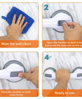 Installation guide for 2 Pack 12 Inch Shower Grab Bars With Strong Suction Cups, Non Slip Bath Safety Handles for Bathtubs and Showers.