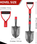 Compact Round Shovel For Digging With Short Handle 28 Inch Garden Shovel Survival Shovel For Car Use Durable 1050MN Steel Head