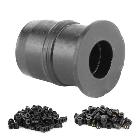 Super Tough M5 Rubber Nuts For Motorcycle And Atv Windscreen Fairing Fasteners showing rubber grommet with brass insert.