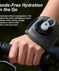 Person wearing Handsfree Wrist Water Bottle For Outdoor Sports On The Go Hydration Gear Lightweight Silicone 100 To 500 Milliliters