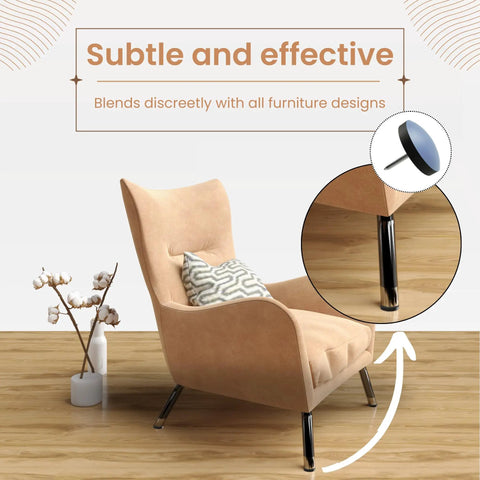 1 Inch Nail On Furniture Glides For Chairs And Tables 16 Pack Floor Protectors For Hardwood Floors And Carpets installed on chair