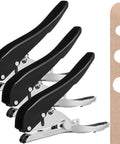Three Pack Heavy Duty Handheld Hole Puncher Set delivers clean one quarter inch, five sixteenths inch, and three eighths inch holes through cardboard.