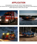 Vehicles with 10 Pack Three Quarter Inch Round Mini Led Clearance Lights For Trucks RVs Rigs Buses Trailers Vans Caravans And Boats 12V Red And Amber With Rubber Grommet Surface Mount 60 Lumen Front Rear Side Marker Indicator Kit installed