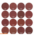 80 Piece 4 Inch Hook And Loop Sanding Discs With Grits From 40 To 2000 Featuring Aluminum Oxide arranged by grit size