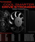 Engine Radiator Cooling Fan Assembly For Audi TT VW Jetta Beetle Golf 18 Liter, 290mm size, plastic body with 9 blades.