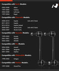 Two Rear Sway Bar Links Stabilizer Kit For Hyundai Sonata Kia Optima Chevrolet Impala Buick LaCrosse Regal Allure Century Intrigue shown