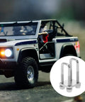 4 Pack Mini Square U-Bolt Kit For Trailer Axle Models, Wear-Resistant Stainless Steel U-Bolts With Elastic Spring Steel Design, Heavy-Duty Secure Clamp For Simulation And Scale Models, Industrial DIY Upgrade on RC model truck