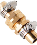 Heavy Duty Aluminum Garden Hose Repair Kit With Clamps And End Connectors For Three Quarter And Five Eighths Inch Hoses Includes Four Female Fittings