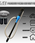 Portable Battery Powered Liquid Transfer Pump 2.2 GPM, All In One Electric Siphon with hose and battery options visible