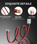 Close-up of copper wire and terminals for 29.2V 20A LiFePO4 Battery Charger With 0V Activation, AC DC Lithium Charger With Anderson Connector