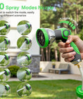 10 spray modes nozzle for Heavy Duty Wall Mounted Garden Hose Reel With 180 Degree Swivel Bracket One Half Inch By 100 Feet Hose Automatic
