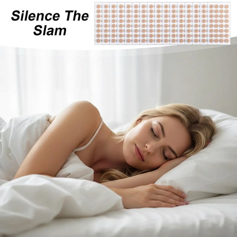 Heavy Duty Peel And Stick Felt Pads 320 Count 0.4 Inch Beige Cabinet Bumpers For Furniture Drawers Vases And Walls Tough As Nails Noise Blocking Non Slip Glide Protectors with pads in background.