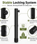 Kick Your Daily Desk Setup Up A Notch With These Heavy Duty Adjustable Table Leg Extenders, featuring a stable locking system and height adjustments.