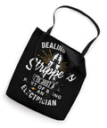 Heavy Duty Wire Strippers Electrician Pun Tote Bag For Real Deal Dads And Guys Who Hit The Power Heavy canvas tote with messaging for electricians.