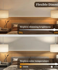 2 Pack Plug In Pendant Lights With Remote Beige Linen Hanging Lamps For Bedroom Kitchen And Dining Room 15 Foot Clear Cord Smart Bulbs Included Zero Hassle Swag Hook Setup For Chill Home Vibes with dimming feature.