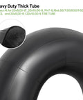 Heavy Duty 2 Piece Inner Tube Pack For Lawnmowers Golf Carts And Tractors Fits 20X8 18X9 Rims Featuring Tr13 Straight Valve Stem close-up view of thick rubber tube