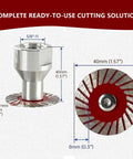 Built Tough 1.57 Inch Diamond Saw Blades Set For Granite Marble And Sandstone 40Mm Mini Cutter Kit with 40mm disc and mounting.