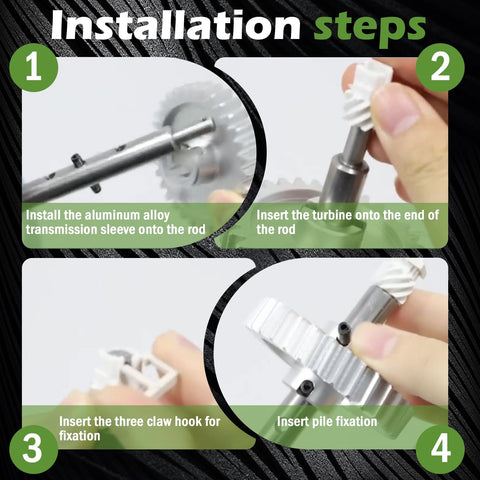 Installation steps for Beefed Up Aluminum Drive And Worm Gear Kit For Garage Door Opener Access System Replacement Replaces 41A2817.