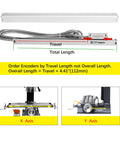 Digital Readout and 520mm Linear Scale with 0.005 mm Accuracy for Milling Lathe Machines, Optical Length Precision diagram