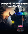 Real Talk Ghost Hunter EMF Detector With Enhanced Magnetic Field Amplifier, Real Time EMF Readings, Auto Calibration, 5 Level Sensitivity, Precise Plus Or Minus 1 C Temperature Tracking, 9V Battery Included For Paranormal Investigations used in a haunted church scene