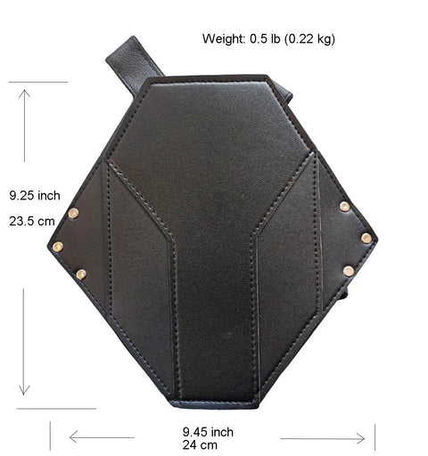 PU Leather Sword Carrying Belt Frog For Back Carry, One Size Fits Most Swords, ninja samurai cosplay accessory, black leather detail