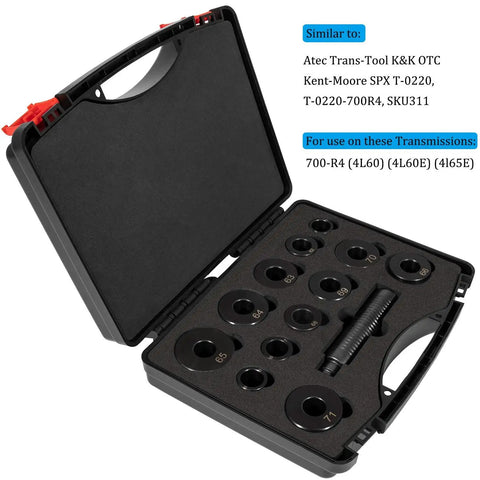 13 Piece Bushing Seal Installer And Remover Tool Kit For GM 700R4 4L60 4L60E 4L65E Transmissions in open case