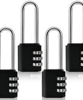 4 Pack 2.2 Inch Small Combination Locks With 3 Digit Resettable Codes Heavy Duty Locker Padlocks For Gym Luggage Suitcase And Gate Zinc Alloy Body