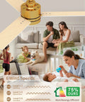 42 Inch Gold Ceiling Fan With Lights And Remote, Low Profile Modern Ceiling Fan, quiet motor, lifestyle scenes