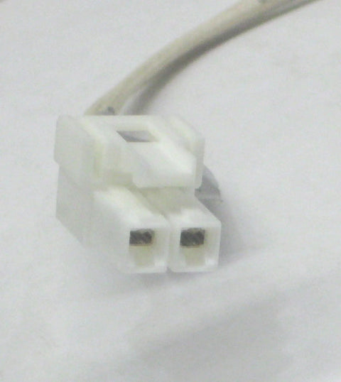 Close-up of two-prong Molex plug from Gas Oven Range Igniter Replacement 316489403 41 213 AP4433236 PS2364063 Exact Fit Plug And Play.