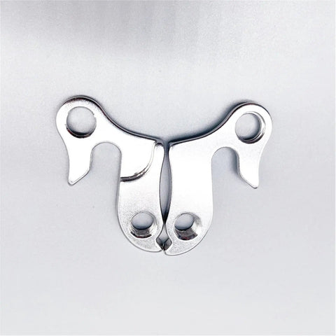 Derailleur Hanger 27 Replacement for Mountain and Road Bikes, durable aluminum, quick install with screws included, silver finish.