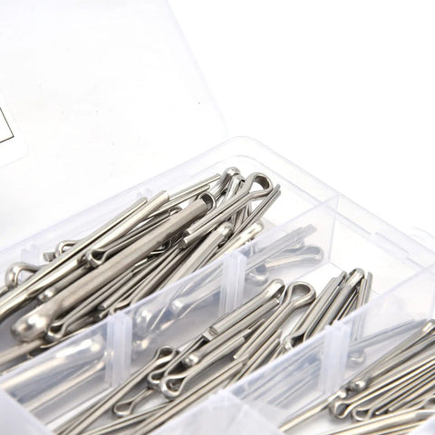 175Pcs Cotter Pin and Metal Clip Fastener Kit for Cars and Machinery Workshop, Heavy Duty Rustproof 304 Stainless Steel