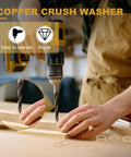 Using copper crush washers automotive seals in a workshop.