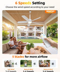 NWOP 28 Inch Plug-In Outdoor Ceiling Fan with Light and Remote, Waterproof Small Ceiling Fan for Patio Porch Balcony in use with remote.
