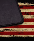 Close-up of the Large Extended Gaming Mouse Pad With Stitched Edges And Non Slip Waterproof Rubber Base, American Flag Design