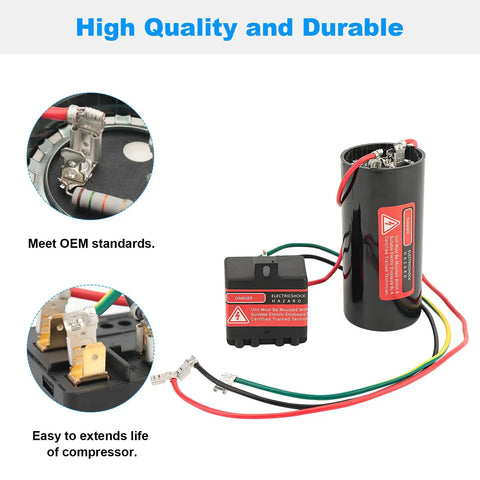 Hard Start Kit For Air Conditioner Compressor Saver Replacement HVAC Hard Start Capacitor For 1/2 To 5 Ton Systems with wires