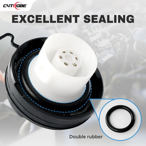 Close-up of Toyota Fuel Tank Filler Cap Replacement showing excellent sealing with double rubber for 2002 to 2009 models.