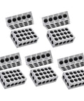 Aluminum 1-2-3 machinist block set with 23 through holes for precision milling jigs