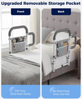 Senior Bed Rail With Dual Non Slip Handles And Storage Pouch Safe Bed Cane For Elderly And Post Surgery Recovery Reduces Falls