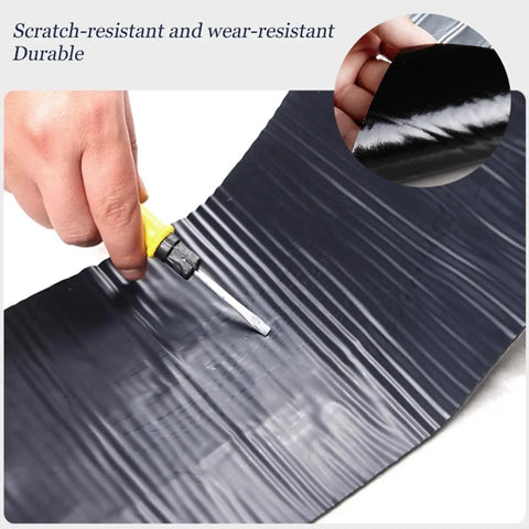 Heavy Duty Waterproof Roofing Tape With Flexible Butyl Asphalt And Thick Aluminum Foil for cutting with knife in hand.