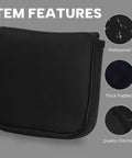 All Black Mallet Putter Head Cover With Magnetic Closure For A Snug Fit Square Style Nylon Version Waterproof Feature