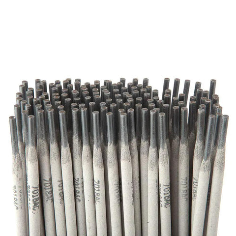 E7018 AC Welding Rod One Eighth Inch, 5 Pound Pro Grade Low Hydrogen Arc Weld Wire arranged vertically
