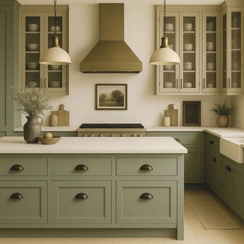 Green kitchen cabinets with Dope Matte Black Cup Pulls 3 Inch 76.2mm Industrial Farmhouse Cabinet Pulls 25 Pack For Kitchen And Bath Drawers