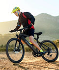 Powerful 1000W Peak Electric Bike For Adults, 26 Inch Ebike With 22 MPH Top Speed, Black, man riding on dirt path