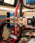 Heavy Duty 10 Gauge Wire Connectors With Heat Shrink Tubing And Tinned Copper Ring Terminals in solar power setup