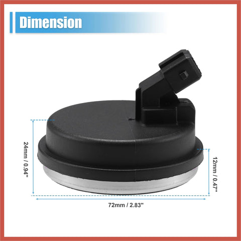Side view of Rear Hub Bearing ABS Speed Sensor Cap For Hyundai Veloster Elantra GT And Kia Forte 2019 To 2023 with dimensions