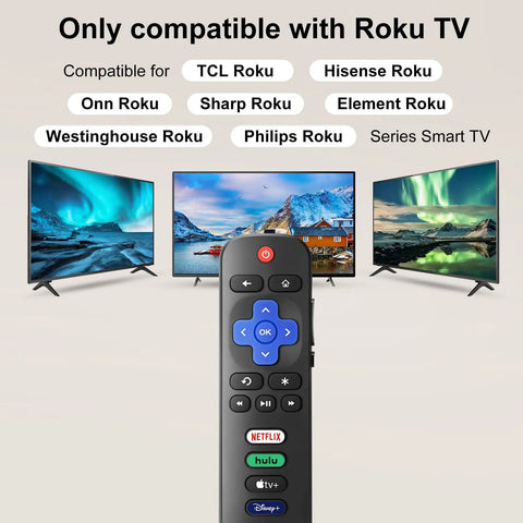 Two Pack Replacement Remote For All Roku TV Models No Pairing No Setup No Fuss Infrared Remote Works With TCL ONN Hisense