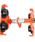 Beefy Dual Wheels Beam Trolley With Adjustable Flange Width 2.56 To 7.48 Inches 4400 Lb Capacity Two Ton Alloy Steel, side view