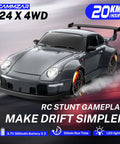 High Speed 1 24 Scale RC Drift Car With 4WD 20 Km Per Hour Top Speed LED Lights in dark action setting