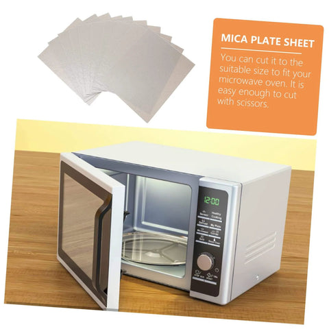 12 Pack Mica Plate Sheets For Microwave Waveguide Covers, Heat Resistant Insulation, Easy Cut To Fit Any Microwave, Durable