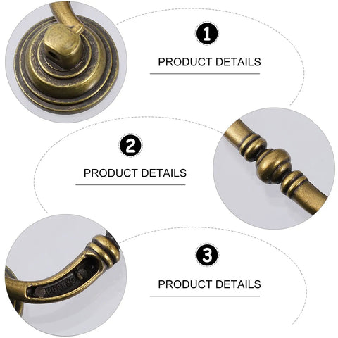 Close-up details of Four Piece Old School Vintage Drawer Pulls Set Antique Wardrobe Handles Alloy Cabinet Hardware